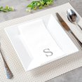 thumbnail image 3 of Toallas para huéspedes Luxenap Linen-Feel, 40 x 20 cm, 50 pulgadas, letra «S» plateada, 3 of 9