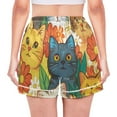 thumbnail image 3 of joogoo Women's Pajama Lounge Shorts Cute Cat Cartoon Bottoms Sleep Short XL, 3 of 7