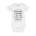 thumbnail image 5 of Hi Grandma & Grandpa! I can't wait to meet you! Coming Soon - cute & funny surprise baby birth pregnancy announcement - White Newborn Size (0-3 Mos) Unisex Baby Bodysuit, 5 of 5