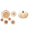 thumbnail image 1 of Adorno de calabaza de ratán para colgar en la pared, conjunto decorativo artesanal, material suave, adecuado para regalar, decoración del hogar, fiest, 1 of 8