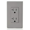 thumbnail image 3 of Leviton T5825 20 Amp Decora Tamper-Resistant Duplex Electrical Wall Outlet - Gray, 3 of 4