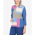 thumbnail image 6 of Alfred Dunner Womens Petite Colorblock Crew Neck Sweatshirt, 6 of 6