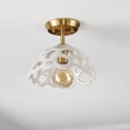 thumbnail image 4 of Safavieh 8.25" Eldrid Mid-Century Iron Flush Mount Lights, White, 4 of 7