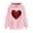 10 Pink, variant on Valentines Day Hoodies for Women, Womens Heart Graphic Hoodie, Long Sleeve Hooded Sweatshirt Women's Print Winter Pullover Hoodie Tops Long Sleeved Comfortable Sweatshirt
