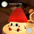 thumbnail image 3 of Linda luz nocturna de fresas, linda luz nocturna para niños, para dormitorio, lámpara para niños, decoración de habitación Kawaii, lindos regalos (rojo), 3 of 5