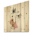 thumbnail image 2 of Designart 'Abstract Minimal Shapes Under Flowers III' Modern Print on Natural Pine Wood, 2 of 5