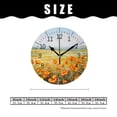 thumbnail image 2 of 10 Inch Wall Clock Battery Operated Silent Clock Decorative for Office, Kitchen, Outdoor, Living Room，Beautiful Red Poppies Flowers Creative Design, 2 of 4