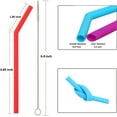 Reusable Silicone Straws for Toddlers & Kids 12 pcs Flexible Short