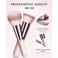 thumbnail image 3 of Makeup Brushes with Case, 20 count Travel Makeup Brush Set, Foundation Concealer Blush Eyeshadow Brush Set Contour  Eyebrow Eyelash Brush Kit with Led Light Mirror Holder & 2  Puff-, 3 of 6