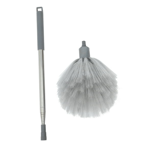 FOMIYES 1Set Grey Plastic Ceiling Duster for Cobweb Removal Indoor Cleaning Telescopic