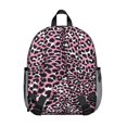 thumbnail image 3 of Leopard Print Backpack Backpack for School,Cute School Bag,Schoolbag with Adjustable Shoulder Straps & Padded Back,13.8"x11.4"x6", 3 of 6