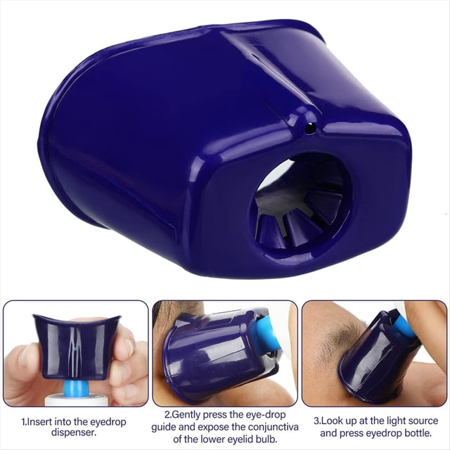2 Pcs Eye Drop Guide Dispenser Portable Reusable Eye Dropper Tool, Assist Device Helper Wash Cup Dispenser Aids