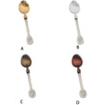 thumbnail image 3 of Injueey Cucharas para té y café con mango de cristal Retro, 4 Uds., cuchara para helado, cucharón para postre, cuchara para el hogar, Bar, Juegos de servir café y té pátina verde PC 1, 3 of 6