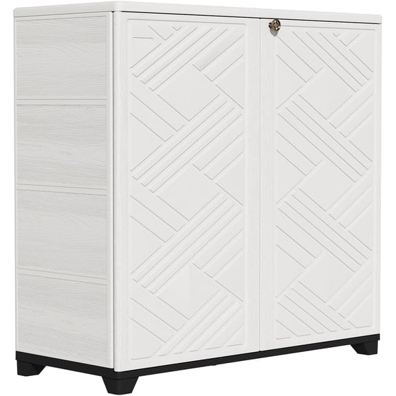 NIAIZEK Cabinet with Adjustable Shelves, White