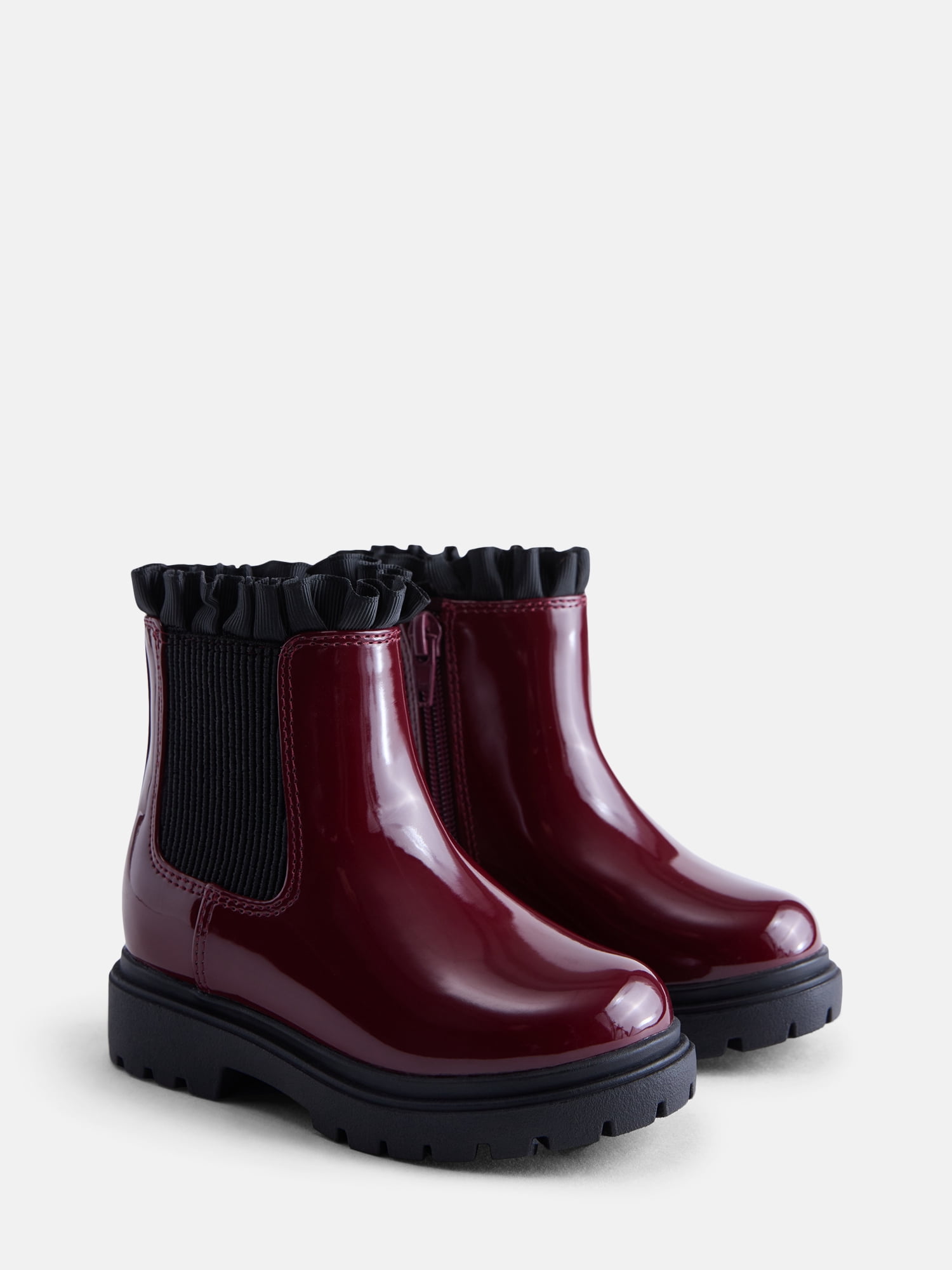 Wonder Nation Toddler Girls Ruffle Chelsea Boots
