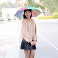 thumbnail image 7 of 27In Umbrella Hat, Sports Head Umbrella Hats for Women Men, Folding Waterproof Fishing Headwear for Outdoor Party Beach Hiking Gardening, Hand Free, 7 of 7