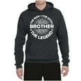 thumbnail image 2 of Wild Bobby, Brother Man Myth Legend Funny Dad, Father's Day, Unisex Graphic Hoodie Sweatshirt, Heather Black, Large, 2 of 4