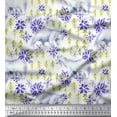 thumbnail image 1 of Soimoi Georgette Viscose Fabric Snowflake & Polar Bear Animal Decor Fabric Printed Yard 42 Inch Wide, 1 of 3