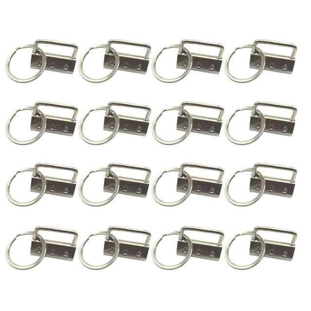50 llaveros de tela de 32 mm para hacer tú mismo, con anilla para llaves, para correa de equipaje, accesorios.