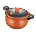 thumbnail image 5 of TISHITA Micro Cooking Pots Dual Handle,Kitchenware, Simmer Pot Soup Meat Pot 8L for Stewing Pasta Noodle Soup Boiling orange, 5 of 7