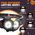 thumbnail image 4 of PINSAI LED Headlamp, Owl Headlight for Kids Leightweight, Head Lamp for Camping Essentials, Battery Powered Head Lights, 4 of 8