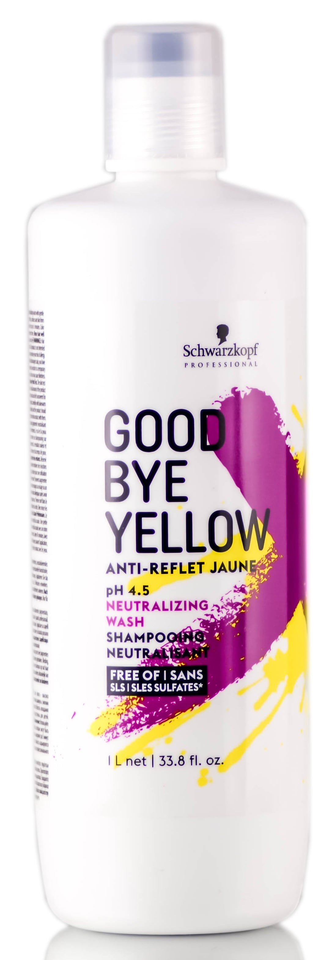Bestået Såkaldte Bygger 33.8 oz , Schwarzkopf Goodbye Yellow Neutralizing Wash Shampoo Hair - Pack  of 6 w/ Sleek Teasing Comb - Walmart.com