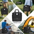 thumbnail image 7 of 30l Large Fishing Tackle Bag  Waterproof Box For Saltwater & Freshwater Gear And Equipment Storage Padded Shoulder Strap Gift Men Black, 7 of 7