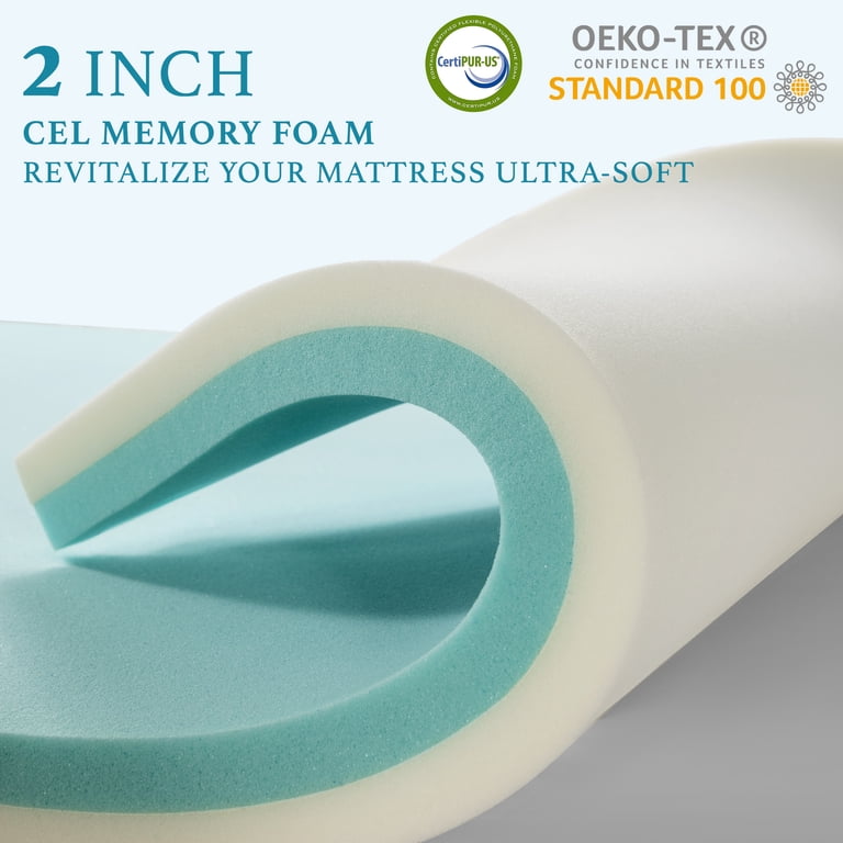 Sonoro Kate 4" Dual Layer Mattress Topper, Queen, Cooling Gel photo 3