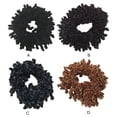 thumbnail image 4 of Qarigey Cuerda elástica para el pelo, anillo para el pelo, diadema reutilizable multicolor, aro de felpa duradero lavable, tocado portátil Accesorio para el cabello Negro Qarigey AP012778-01, 4 of 6