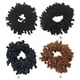 thumbnail image 3 of Qarigey Cuerda elástica para el pelo, anillo para el pelo, diadema reutilizable multicolor, aro de felpa duradero lavable, tocado portátil Accesorio para el cabello Negro Qarigey AP012778-01, 3 of 6