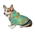 thumbnail image 7 of Fotbe Colourful Tie Dye Print Small Dog Sweater Hoodies Pet Grey Hooded Soft Fleece Sweatshirts with Pocket Fall Winter Puppy Cat Sweaters Warm Clothes-Small, 7 of 7