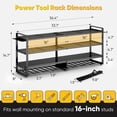 thumbnail image 5 of Large Power Tool Organizer Wall Mount, Heavy Duty Widen 8 Drill Holder, 4 Layers Cordless Tool Storage Rack, Utility Racks Shelf for Garage, 5 of 5