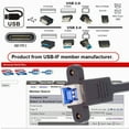 thumbnail image 5 of JSER USB 3.0 Type-B Female to USB3.0 Type-C Male Cable Extension 5Gbps for Disk SSD Camera Data 30cm, 5 of 9
