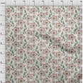 thumbnail image 3 of oneOone Cotton Silk White Fabric Leaves & Flower Floral Fabric For Sewing Printed Crafts Fabric By The Yards 42 Inches Wide, 3 of 4