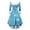 Sky Blue, variant on Women's Fashionable Casual Fitted Christmas Print Party Long-Sleeved V-Neck Hair Collar Dress for Holiday Parties and Events,Green,M