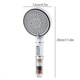 thumbnail image 7 of High Pressure Large Flow Shower Head with Anti Limestone Filter 5 Modes  Rainfall Spray Nozzle Massage Bathroom Showerhead (Silver Holder), 7 of 7