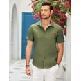 thumbnail image 4 of COOFANDY Men's Western Dress Shirts Short Sleeve Button Up Work Shirts, 4 of 6