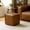 Carmel Brown, variant on Hampton Square Pouf Ottoman - Brown Stripe
