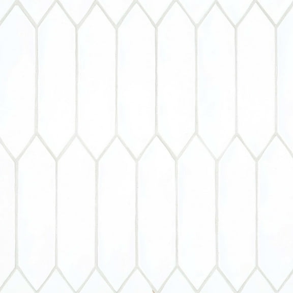 Bedrosians Reine Picket Matte Ceramic Tile 3 x 12, White (6.9 sq. ft./Case)