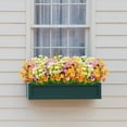 thumbnail image 3 of Artificial Fake Flowers, 6 Bundles Daisy Mums Flowers Outdoor UV Resistant No Fade Greenery Shrubs Plants Indoor Outside Hanging Planter Home Wedding Office DIY Garden Porch Décor (Orange Yellow), 3 of 4