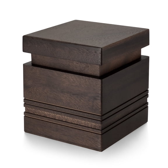Cremation Urns for Human Ashes Adult Male Female, Walnut Wooden Decorative Keepsake Urns for Women Men, Funeral Memorial Urn