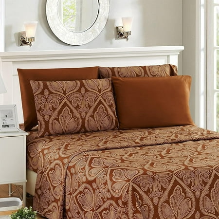 Paisley Printed 6-piece Deep Pocket 1800 Series Ultra Soft Bed Sheet Set