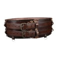 thumbnail image 3 of EHJRE Womens Leather Corset Belt Buckle Cinch Belt Costume Accessories Wide Waist Belt Brown, 3 of 9