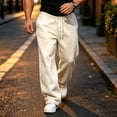 thumbnail image 2 of Sweatpants Men with Pockets Outdoor Running Jogger Pants Men's Casual Holiday Drawstring Solid Color Elastic Waist Pants, 2 of 7