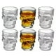 thumbnail image 1 of Set de 6 Vasos Tequileros de Vidrio Forma de Calavera, Juego de Shots o Caballitos forma de Calaca, 59ml, 6 piezas, 1 of 7