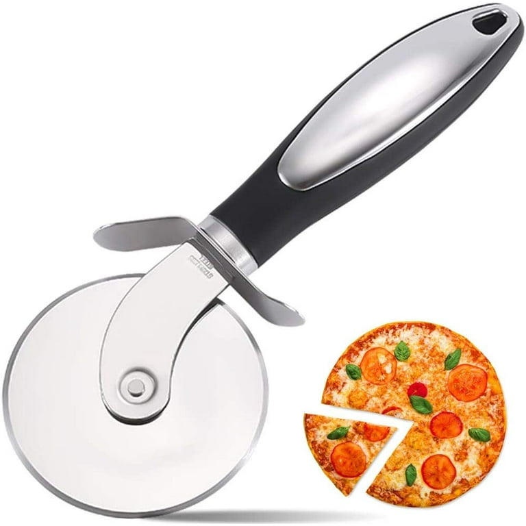 Pizza Cutter Wheel, Food-Safe Stainless Steel Pizza Slicer, Very Sharp Pizza  Knife Pizza Cutters with Non Slip Handle, Easy to Clean 