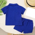thumbnail image 3 of Tiijoy Baby Boys Linen Outfits Short Sleeve Button Down Shirt Shorts Set, Sizes 12-18 Months, 3 of 6