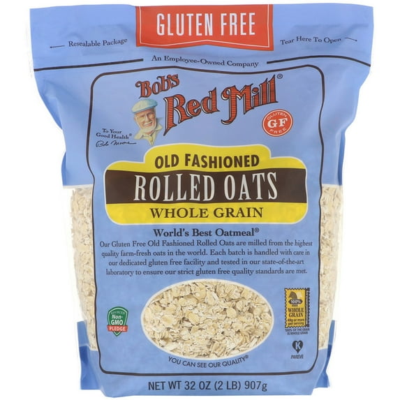 Bob's Red Mill, Gluten Free, Old Fashioned Rolled Oats, 32 oz (pack of 6)