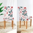 thumbnail image 4 of Chair Cover 2 Pack Removable Dining Chair Protectors Washable Chair Slipcovers Seat for Home Wedding Decor Holly Leaves and Snowflakes, 4 of 6