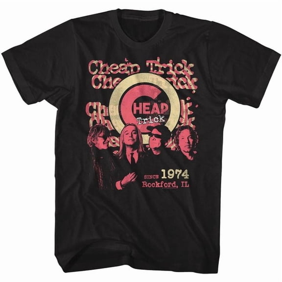 Cheap Trick Since 1974 Black Adult T-Shirt 3Xlt